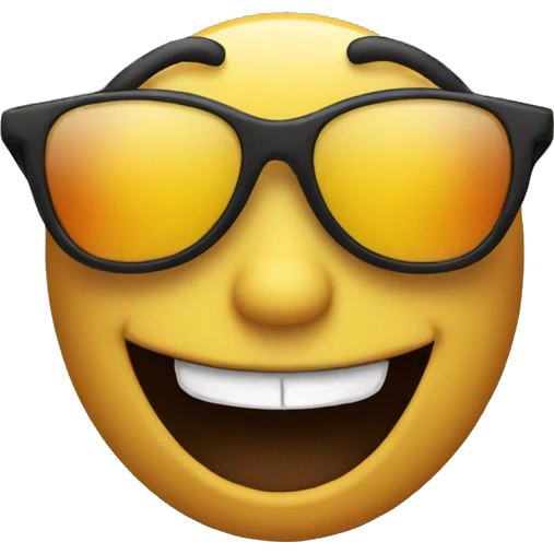 cool smile with sunglasses  emoji