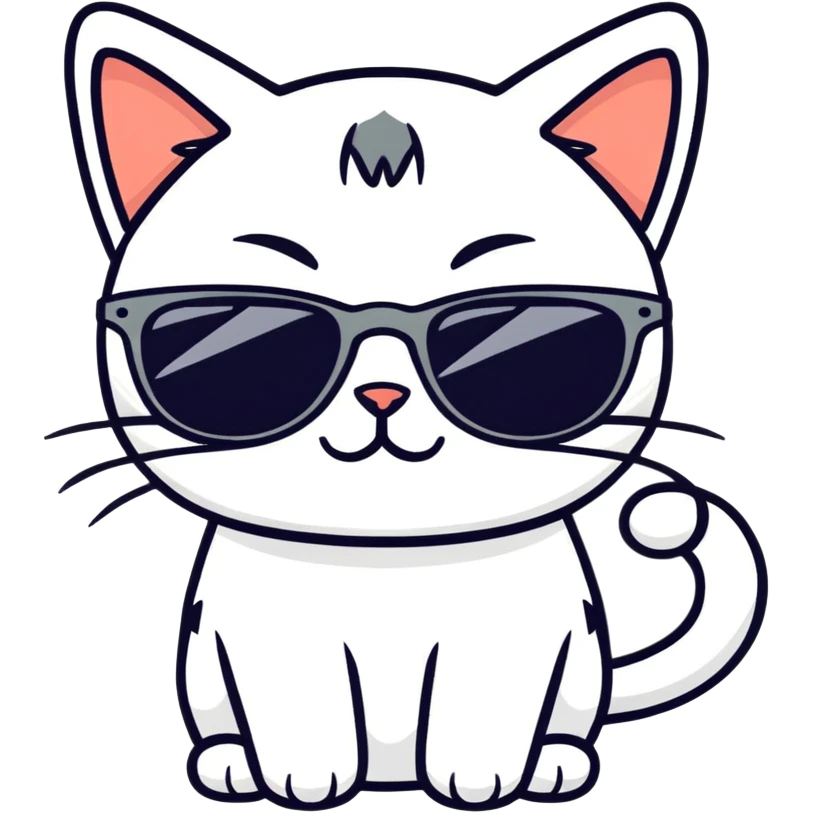 Cat with sunglasses emoji