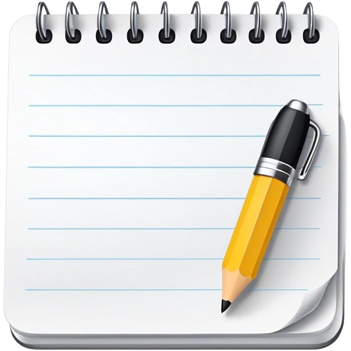 Horizontal note pad emoji
