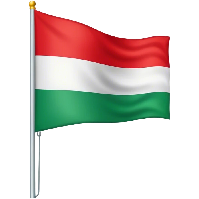 “A flag with a red top, a white stripe in the middle, and a green bottom.” emoji