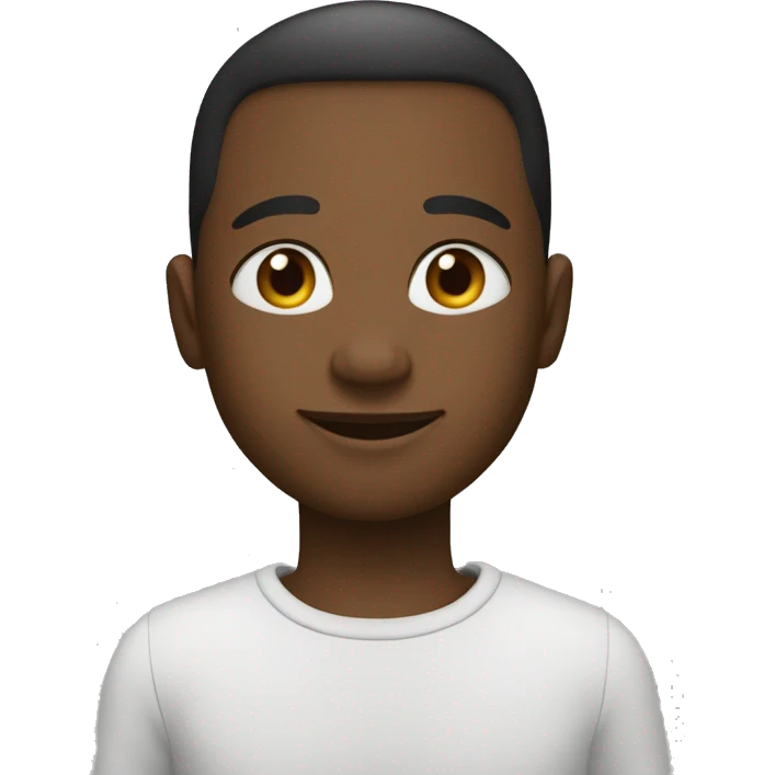 Jeun garçon métisse avec un taper  emoji