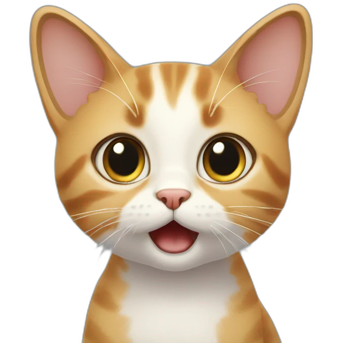 7A little surprised cat emoji