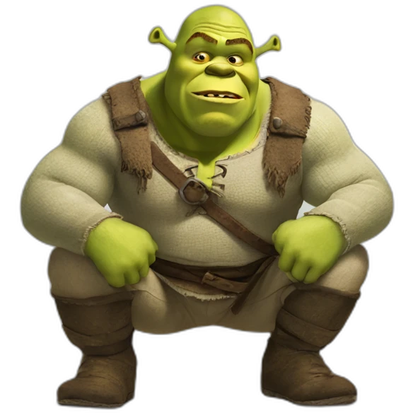 Shrek crouching emoji