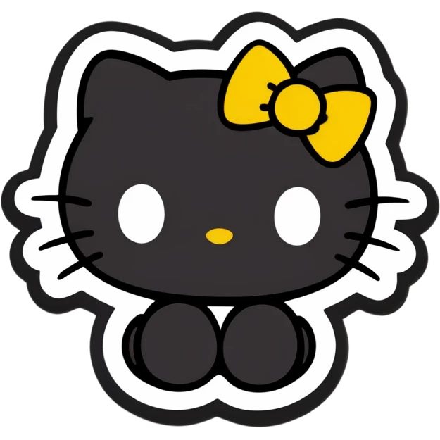 black hello kitty  emoji