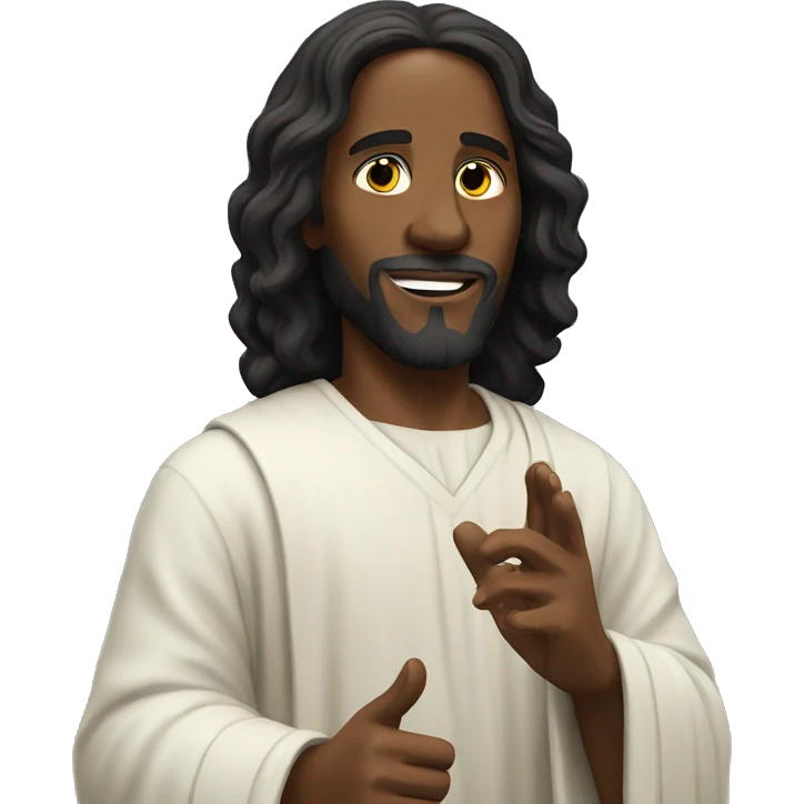Black Jesus flying solo emoji