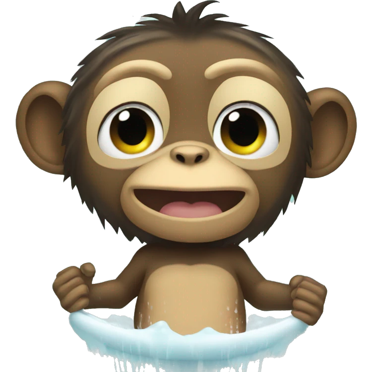 Monkey in the shower emoji