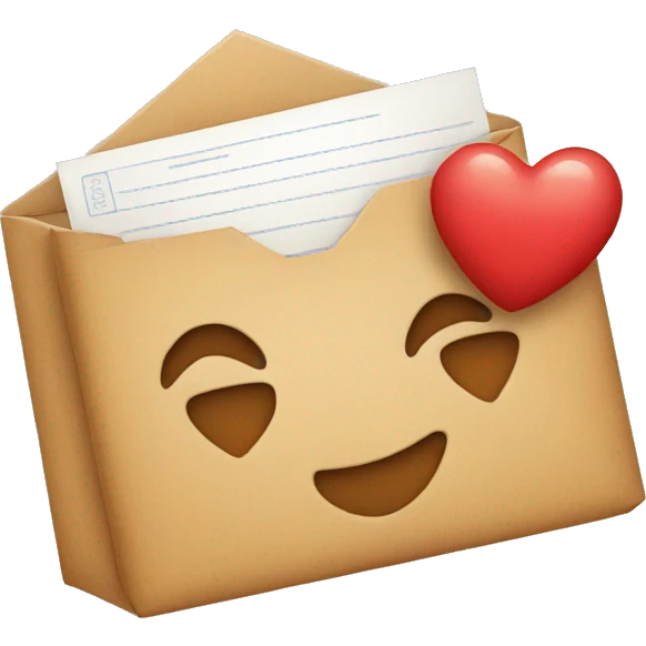 postal with heart  emoji
