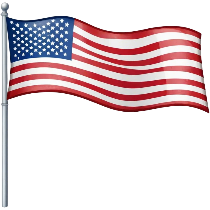 Upside-down distress american flag. emoji