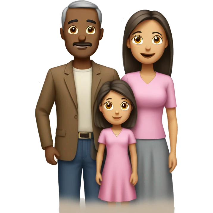 Padre y madre con dos hijas emoji