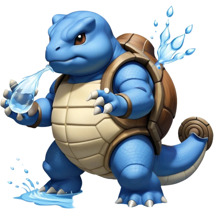 Blastoise shooting water emoji