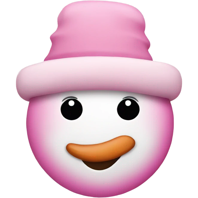 Pink snowman emoji