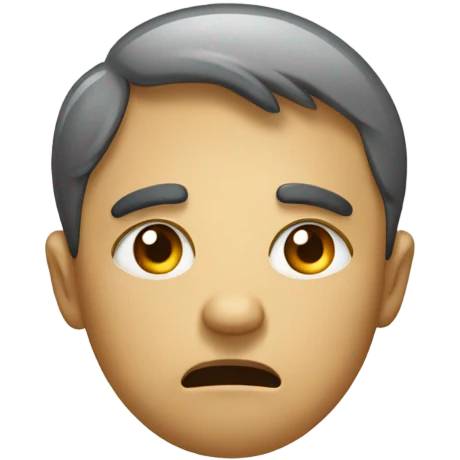 depressed face emoji