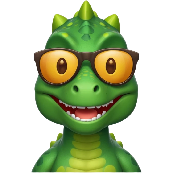 dinosaur wearing sunglasses emoji