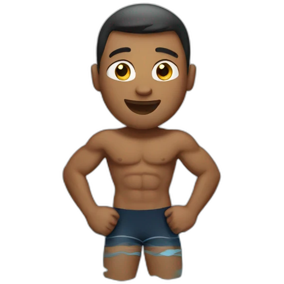 Swimming fitness guy emoji
