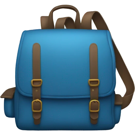 school bag blue  emoji