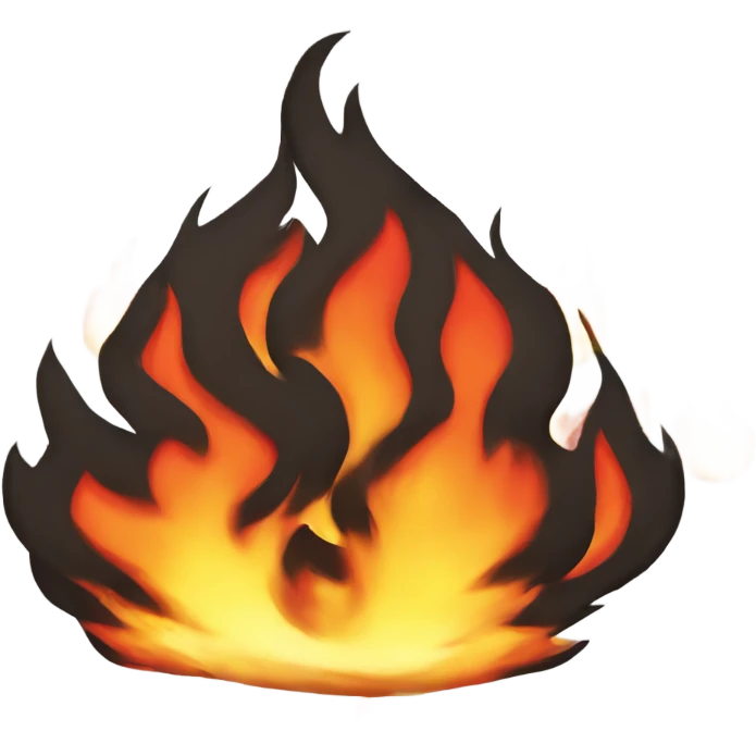 A large fire emoji