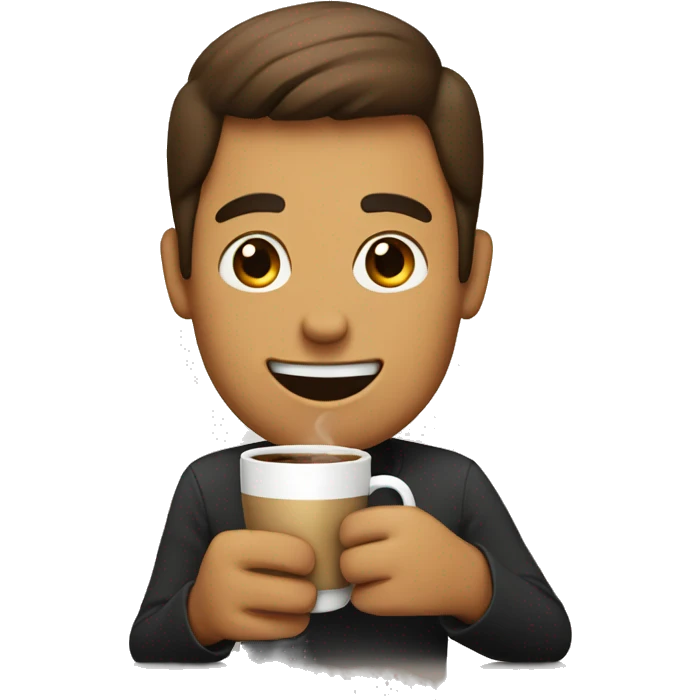 toasting with cofee emoji