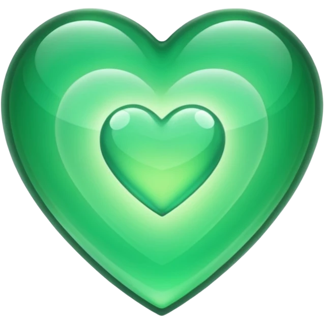 heart with a crystal green effect emoji