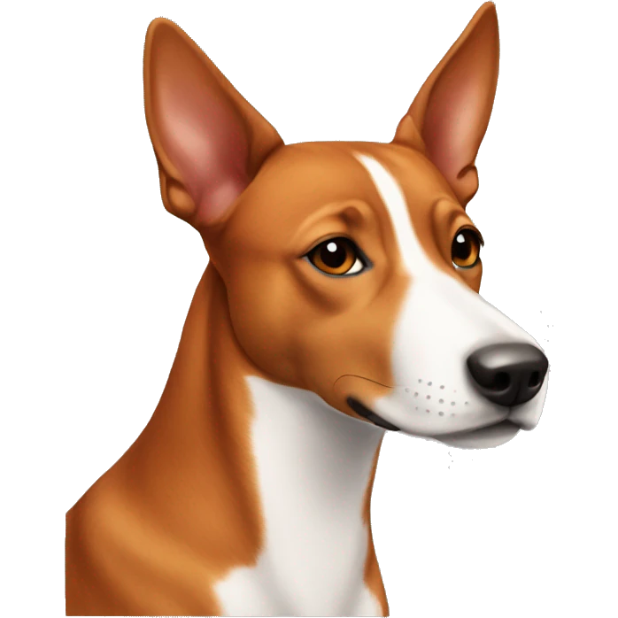 The red-haired girl loves Basenji emoji