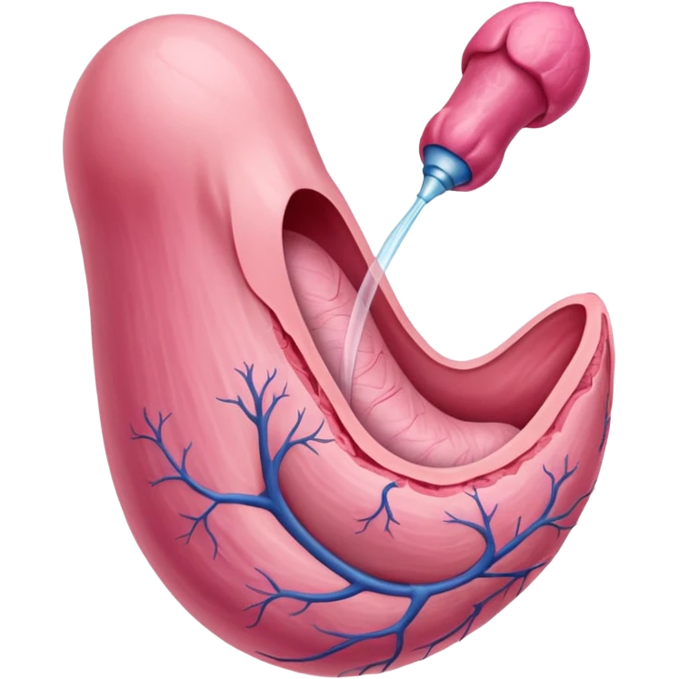 Un pene erecto, con venas prominentes y la glande rosada, penetrando una vagina. Los labios mayores y menores de la vagina son visibles, estirados alrededor del eje del pene. emoji