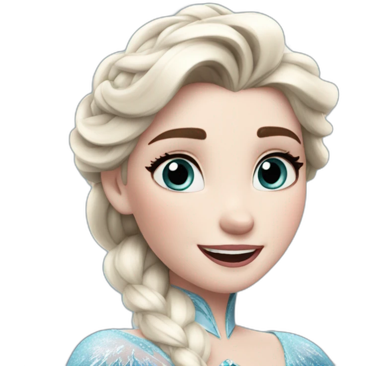 Elsa singing from frozen 2 emoji