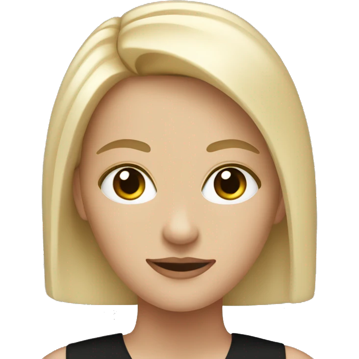 White woman with black aestetic dress emoji