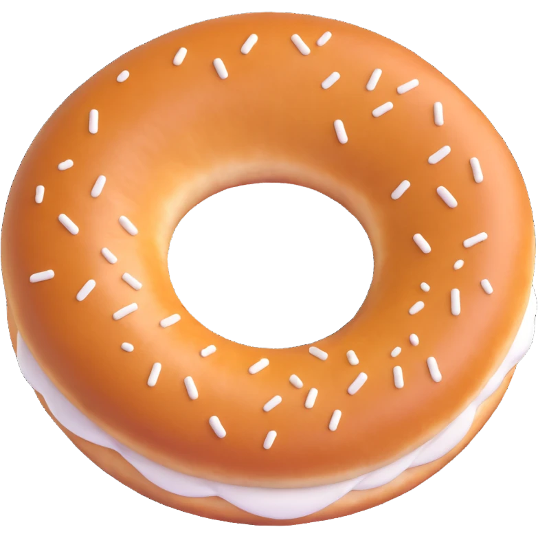 a simit, Turkish sesame bagel, 3D emoji style emoji