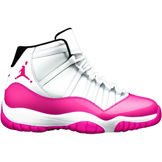 Pink and white Jordan 11 emoji