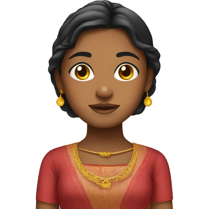 Maldivian traditional dress wearing girl  emoji