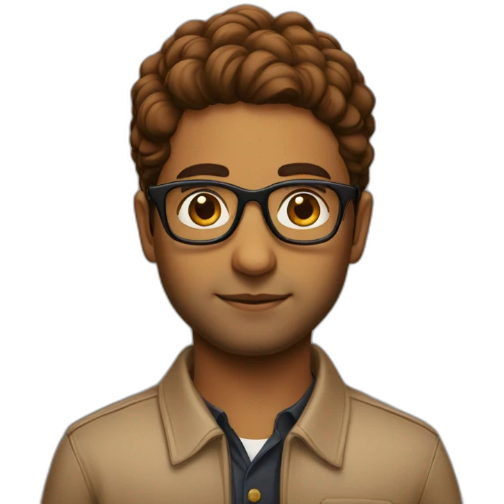 Smart and Brown Abhishek with glasses emoji