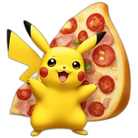 Pikachu qui fait un tchécoslovaque à salameche emoji
