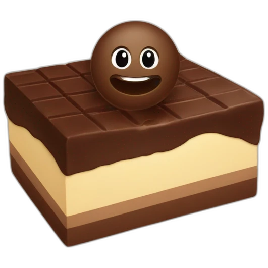 malvavisco con cubierta de chocolate emoji
