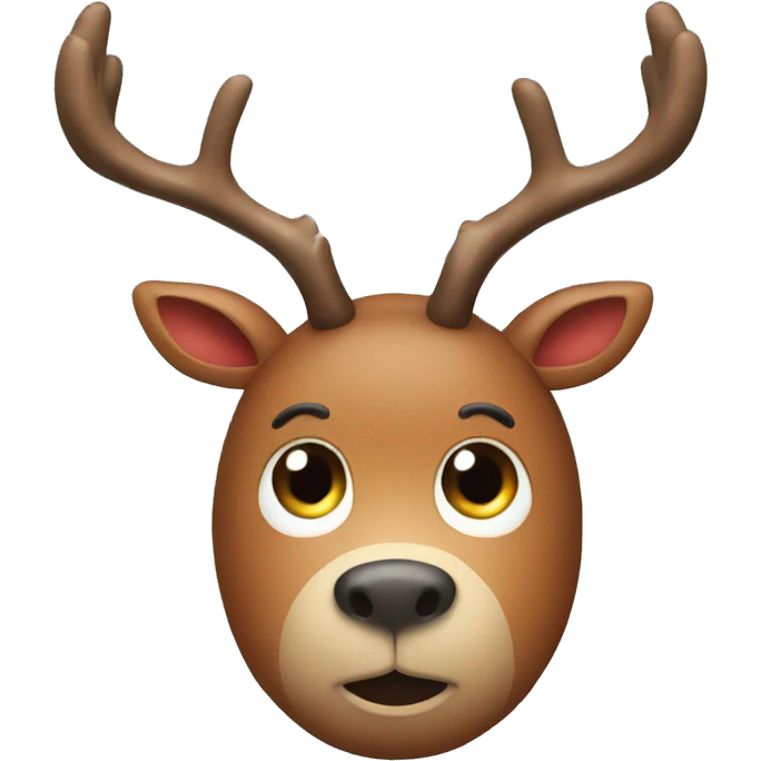 Car with a face and reindeer antlers  emoji