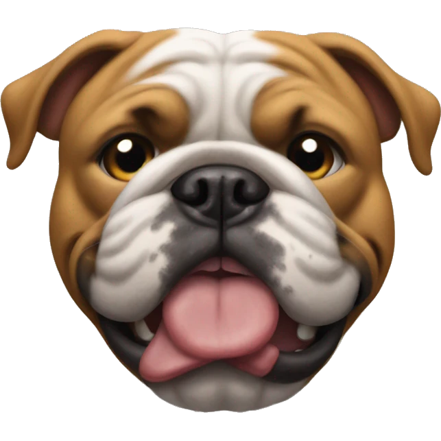 Bulldog with a bob emoji