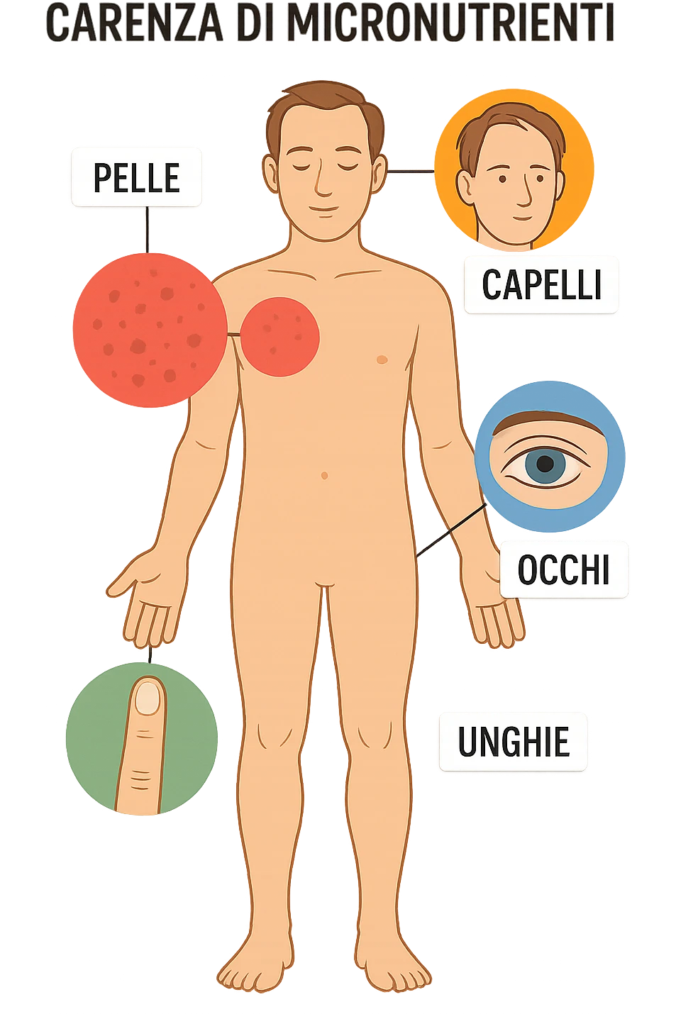 corpo umano in carenza di micronutrienti in italiano emoji