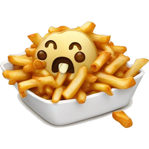 Vladimír Poutine qui mange une poutine  emoji