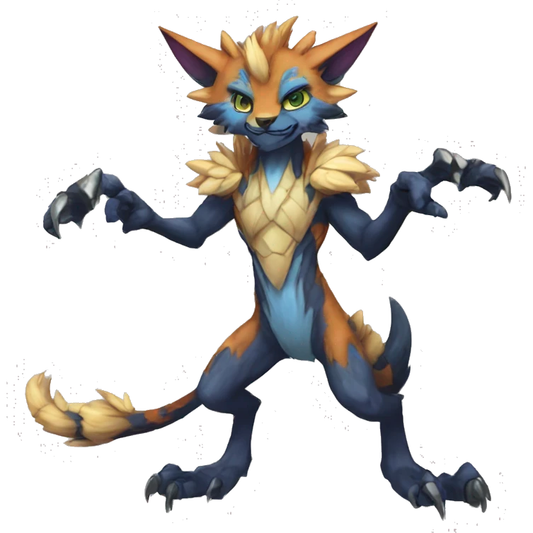 Anthro Vernid-WickerBeast-Protogen-Primagen-Fakémon-Sona Full Body emoji