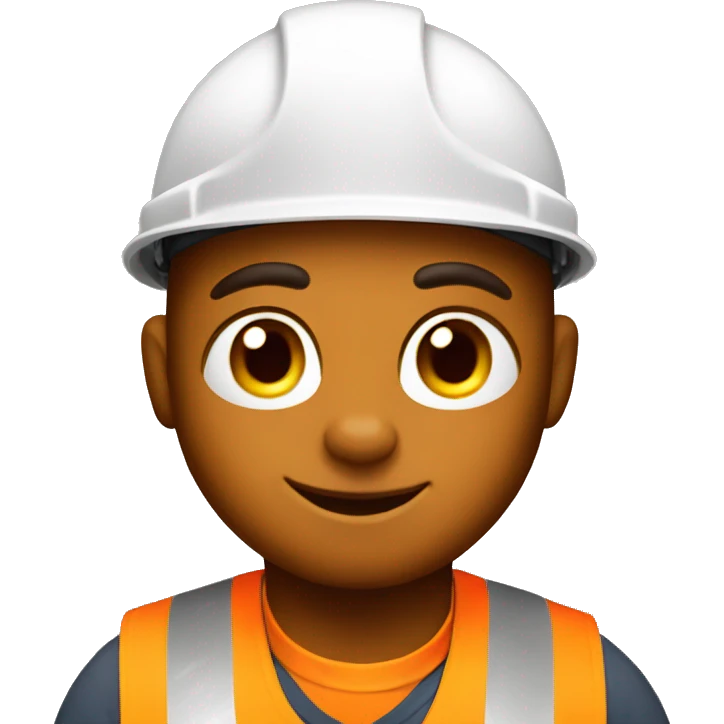 Cat construction worker emoji