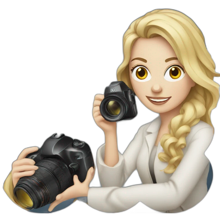 white woman photographer emoji