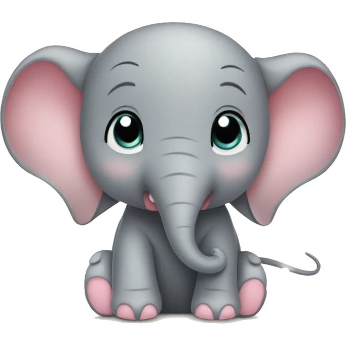 Cute elephant-mouse emoji