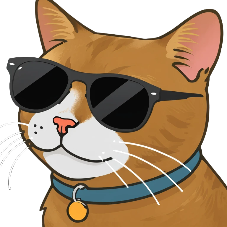 Cat with sunglasses emoji