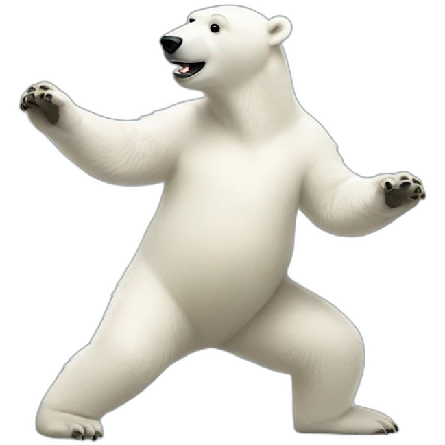 a polar bear dancing flamenco emoji