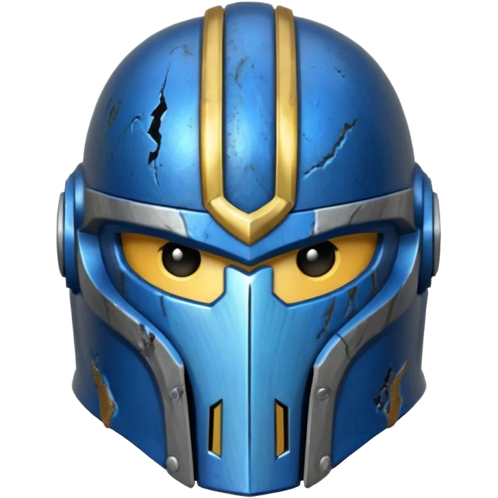 Blue titan warrior helmet emoji