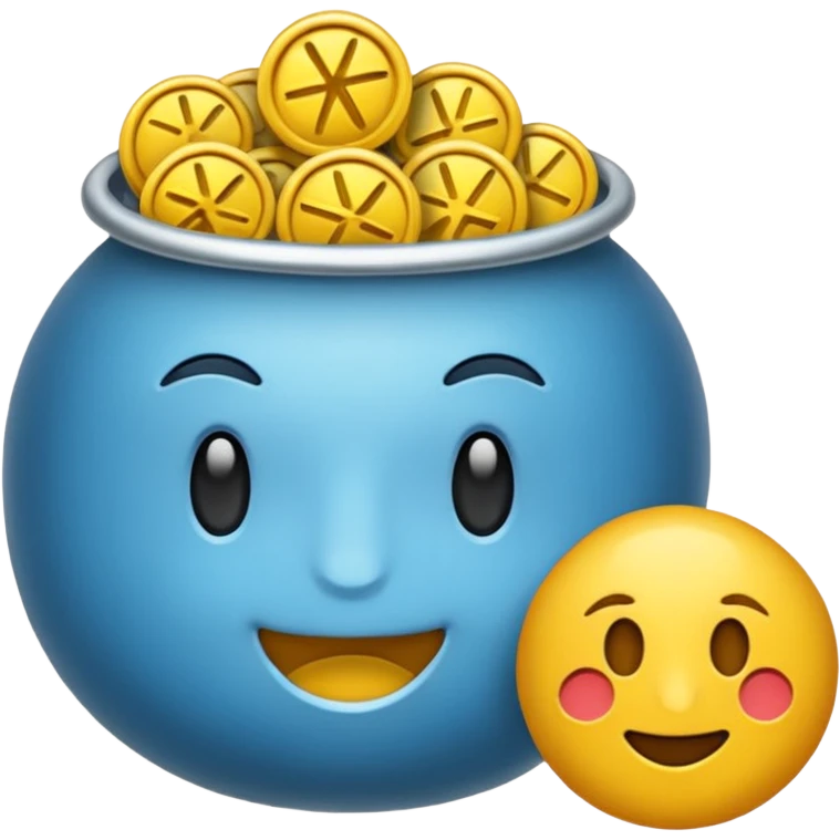 Голубой бантик emoji