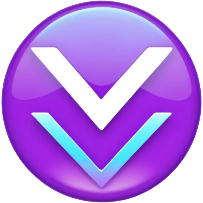 holographic purple checkmark emoji