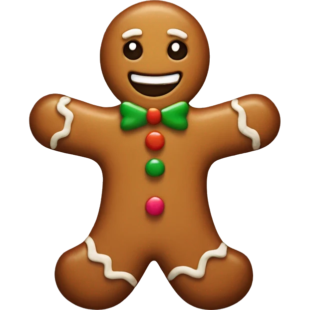 Gingerbread man emoji