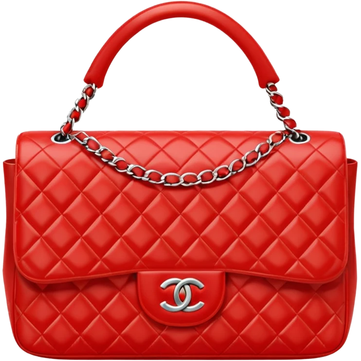 chanel bright red color bag emoji