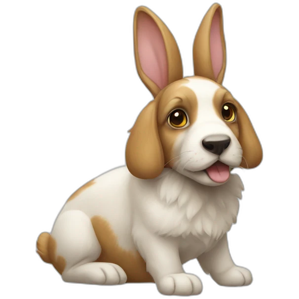 Lapin sur chien emoji