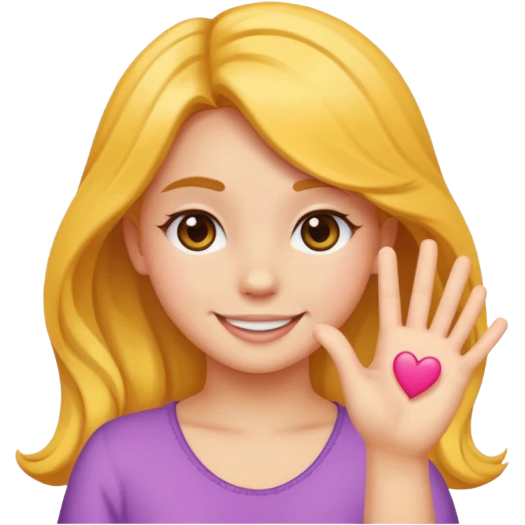 Emoji qui sourire avec un doigt d’honneur et un noeud dans les cheveux ils faut que se soit girly emoji