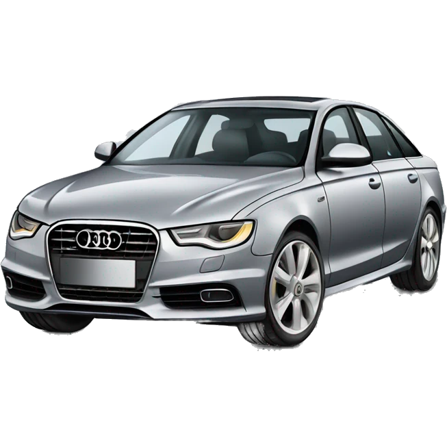 Gray scottish fold car with audi a6 c6 car emoji